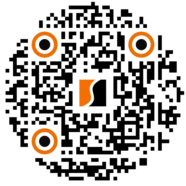 Slide Arts Website Design Circular branded QR code