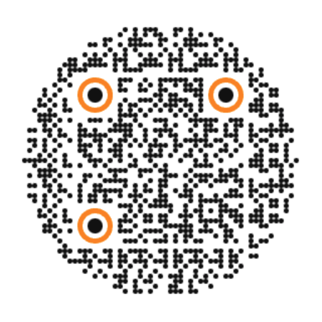 Slide Arts Website Design Bold circular dotted QR