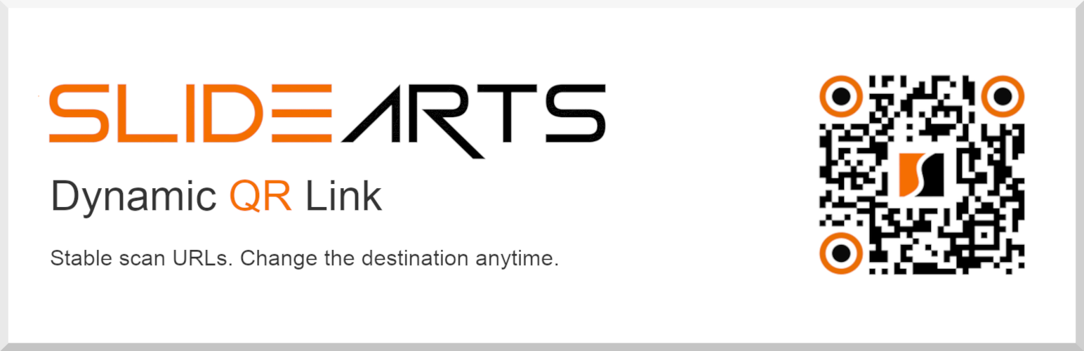Slide Arts Dynamic QR Link plugin banner
